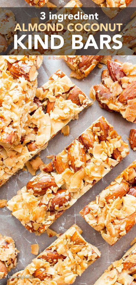 Kind Bars Recipe, Almond Bar, Almond Bars, Kind Bars, Healthy Bars, Coconut Almond, Bar Recipe, Paleo Vegan, Paleo Snacks