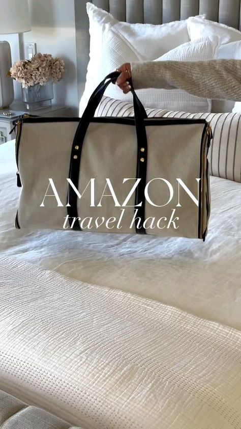 Carry On Bag for Women - Premium Convertible Garment Duffel for Travel, Great as a Garment Bag for Suits and Dresses, with Shoe Pocket and Cute Shoulder Strap  Credit : @interiordesignerella (On Instagram) #amazon#amazonaffiliatelink#amazonshopping#amazonbestseller #convertibles #garmentbag #carryon #bag Dance Competition Bag, Amazon Travel Essentials, Amazon Bag, Mens Weekend Bag, Travel Luggage Set, Crossbody Bag Designer, Carryon Bag, Ballet Bag, Travel Bag Essentials