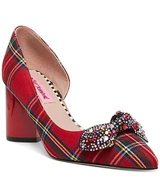 Betsey Johnson Shoes - Macy's Plaid Boots, Betsey Johnson Shoes, Slip On Pumps, Shoe Last, Women Shoes Online, Red Dresses, Big Clothes, Casual Loafers, Free Spirited