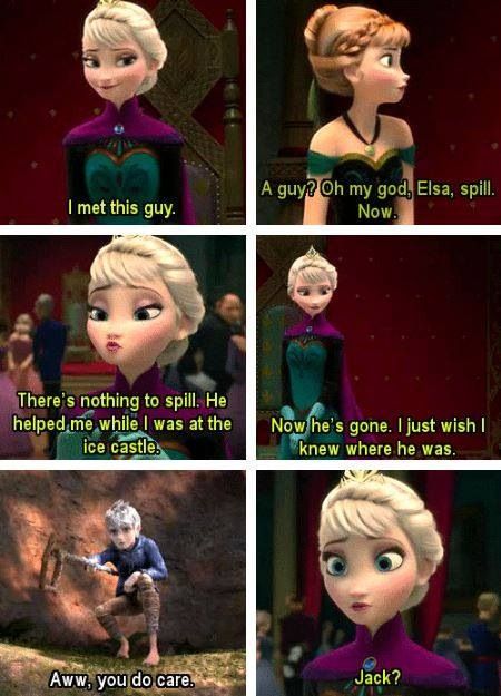 Queen Elsa and Jack Frost (Jelsa ♡) Dimitri Anastasia, Elsa And Jack Frost, Elsa And Jack, Jelsa Fanart, Frozen And Tangled, Jack Frost And Elsa, Jack And Elsa, Funny Disney Memes, Funny Disney Jokes