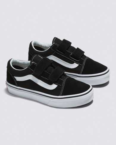 Velcro Vans, Surf Gifts, Vans Original, Old Skool Black, Vans Kids, Vans Black And White, Black And White Shoes, Vans Black, Vans Shop