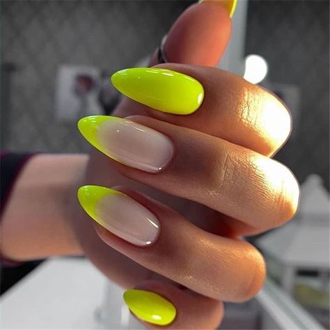 Almond Nail Designs, Summer Nails Almond, Almond Nails Designs, Almond Nail, Short Acrylic Nails Designs, Neon Nails, Dipped Nails, Fancy Nails, Chic Nails