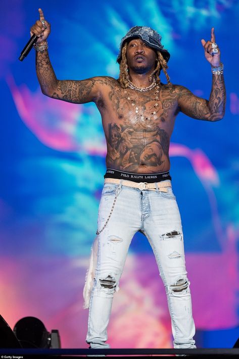 Future Rapper Tattoos, Future Tattoos Rapper, Future Rapper Style, Hendrix Tattoo, Rapper Tattoos, Toxic Man, Future Pluto, Rapper Aesthetic, Future Rapper