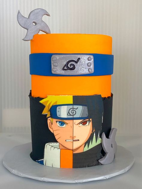 Sasuke Cake, Sasuke Birthday, Bolo Hot Wheels, Naruto Birthday, Baby Reveal Party, Naruto Sasuke, Baby Reveal, Birthday Party Cake, Naruto And Sasuke