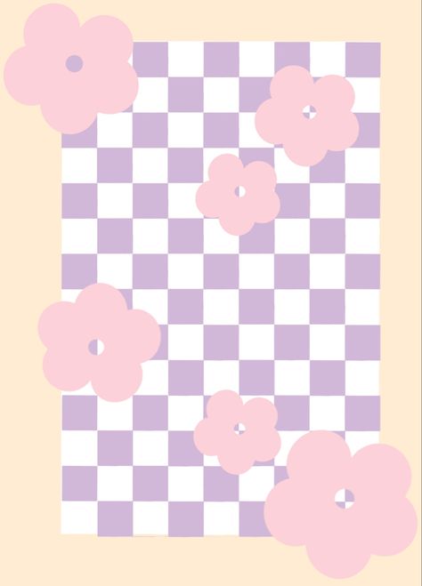 Lilac Checkered Wallpaper, Checker Wallpaper, Friends Cartoon, Best Friends Cartoon, Checker Design, Friend Cartoon, Pink And Blue Flowers, Wallpaper Patterns, Checkered Print