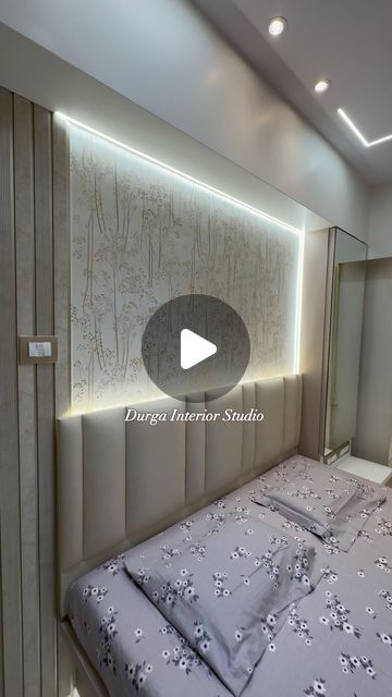 Durga Interior Studio (Borivali West) on Instagram: "Styles Bedroom Design ~ 
Swaroop Celesta 
Vileparle East,

#bedroom #homedesign #interior #homedecor #interiorstyling #homedecoration #home #homedecoration #home #furniture #furniture #newdesign #interiordesigner #interiordecor #bedroomdecor #bedroominspo #reelsinstagram #instagood #decorideas #bedroomideas #bed #bedcover #decoration #kitchen #kitchendecor #newdesign #designdeinteriores #designers #interiordecor" Bedroom Back Wall Design, Bedroom Back Wall, Wall Design Bedroom, Back Wall Design, Interior Studio, Back Wallpaper, Bed Back, Decoration Kitchen, Design Bedroom