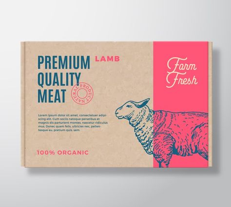 Meat Packaging, Craft Cardboard, Rabbit Meat, Pet Food Packaging, Meat Box, Meat Packing, Meat Shop, Craft Packaging, Box Packaging Design