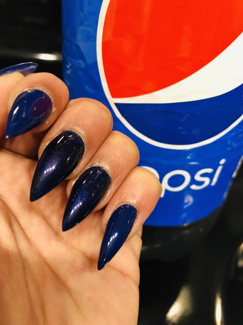 💙💙💙💙💙💙 Pepsi Blue, Blue Stiletto Nails, Blue Stilettos, Stiletto Nails, Glow Up?, Nails, Blue