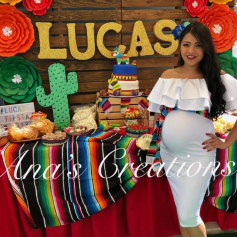 Baby Shower Mexicano, Vestidos Para Baby Shower, Unique Baby Shower Themes, Mexican Baby Shower, Girl Shower Themes, Baby Shower Party Themes, Boy Baby Shower Ideas, Fiesta Theme