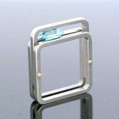 Rings Blue, Popular Rings, Titanium Ring, Contemporary Ring, Modern Ring, Titanium Rings, Geometric Jewelry, Stone Setting, Contemporary Jewellery