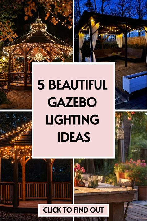 Ready to elevate your backyard space? 💡 Check out our top 5 gazebo lighting ideas for a beautifully lit oasis! Your perfect gazebo design awaits—click now to discover more! ✨