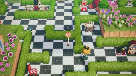 Animal Crossing Maze, Acnh Maze, Evil Alice, Acnh Inspiration, Anastasia Romanov, Maze Design, Animal Crossing Qr Codes Clothes, Animal Crossing Wild World, Diy Workbench