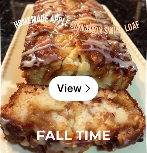 Lemon8 · Fall in a slice! 🍁🍎 · @Karen Renee Cinnamon Loaf Recipe, Cinnamon Swirl Loaf, Apple Cinnamon Loaf, Cinnamon Loaf, Tube Cake Pan, Cinnamon Swirl Bread, Apple Bread, Christmas Hot Chocolate, Loaf Recipes