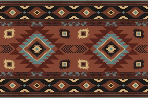 Navajo tribal vector seamless pattern. Native American ornament. Ethnic South Western decor style. Boho geometric ornament. Vector seamless pattern. Mexican blanket, rug. Woven carpet illustration. Mexican Blanket Pattern, Carpet Illustration, South Western Decor, Native American Pattern, محمد علي, Blanket Rug, Navajo Print, Navajo Pattern, Ornament Vector