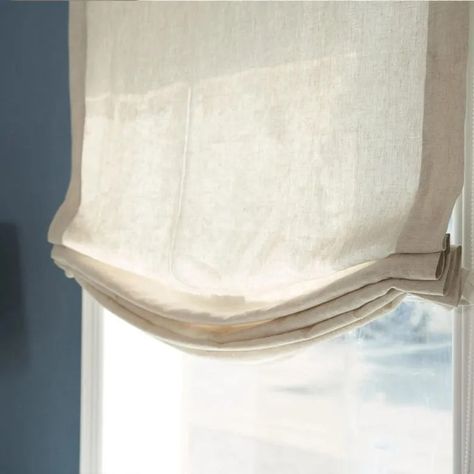 The 15 Best Roman Shades for a Stunning Window Linen Window Treatments, Linen Roman Shades, Relaxed Roman Shade, Bathroom Window Treatments, Cordless Roman Shades, Faux Roman Shades, Window Casing, Designer Shades, Linen Lights