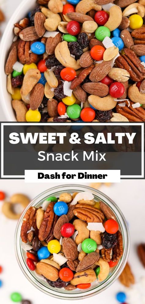 If you're looking for snack ideas, why not try DIY Trail Mix! Made with simple ingredients, this 5 minute recipe is a great way to serve a crowd for a party, potluck, holiday, or even for school snacks! Easy to customize to your liking, and always a big hit with kids. Snack For Work, Homemade Trail Mix Recipes, Easy Snacks To Make, Trail Mix Ingredients, Trail Mix Recipe, Healthy Trail Mix, Trail Mix Recipes, Homemade Trail Mix, Meal Prep Snacks