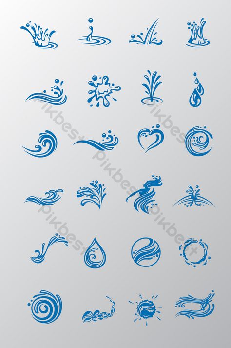 Water Element Tattoo Symbols, Water Design Tattoo, Small Water Tattoo, Water Related Tattoos, Water Art Drawing, Water Doodles, Water Tattoo Design, Water Tattoo Ideas, Water Drop Tattoo