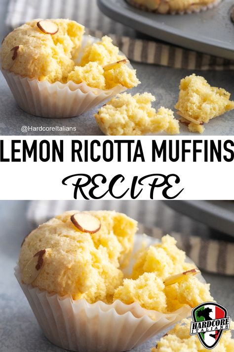 Lemon Ricotta Muffins Giada, Baking Besties, Assorted Muffins, Lemon Ricotta Muffins, Magic Muffins, Muffin Cupcakes, Ricotta Muffins, Almond Ricotta, Einkorn Recipes