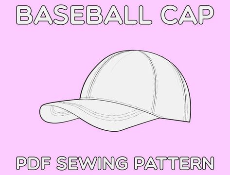 Baseball Cap Welding Cap Pattern, Custom Baseball Hats, Welding Caps, Sewing To Sell, Holiday Sewing, Pouch Sewing, Hat Patterns To Sew, Cap Patterns, Sewing Purses