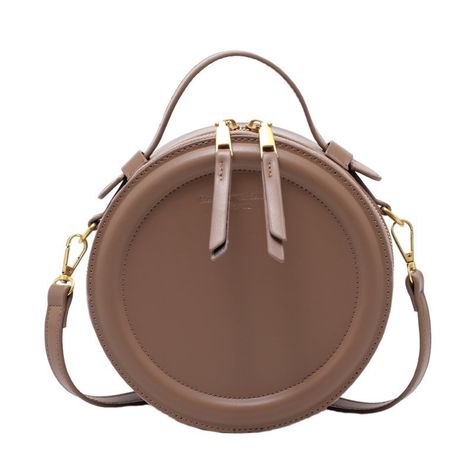 Sac à bandoulière rond en cuir pour femme - Petit sac à épaule à fermeture éclair Postman Bag, Retro Handbags, Zippers Fashion, Pu Leather Bag, Zip Purse, Women Crossbody Bag, Round Bag, Trending Handbag, Reusable Shopping Bags