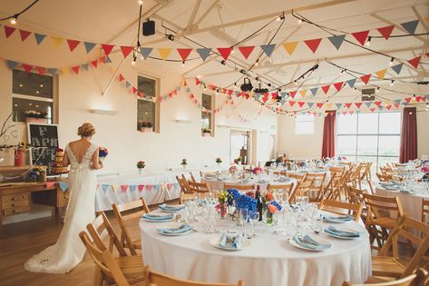 Inside Wedding, Wedding Party Photography, Village Hall Wedding, Village Fete, Hall Decoration, Wedding Hall Decorations, Wedding Decoration Ideas, Rugby Club, Elegant Weddings