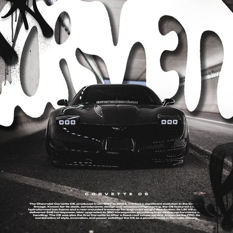 C5 CORVETTE 🦇 Tell me this isn't the cleanest looking C5 out there.... Thank you again for the pics @bagged.frc 🤝 I haven't designed with a black and white colour scheme for ages now, and it feels good to be back 😮‍💨 what do you guys think? designed by @graphicsbyetienne #graphicdesign #corvette #c5corvette C2 Corvette, Corvette C5, Black And White Colour, Muscle Cars, Feel Good, Thank You, Cool Cars, Color Schemes, Graphic Design