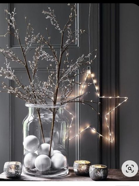 Hanging Stars, Home For Christmas, Glass Bauble, White Company, Christmas Display, The White Company, Noel Christmas, Christmas Mood, Holiday Diy