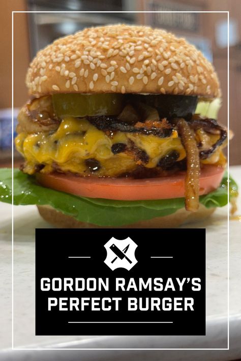 Gordon Ramsay making what he calls The Perfect Burger Gordon Ramsay Burger, How To Make Burgers, Burger Patty Recipe, Patty Recipe, Perfect Burger, Burger Patty, Gordon Ramsay, Key, Color