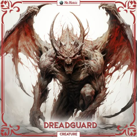 DnD 5e Statblock for Dreadguard by Me.Mimic Scary Dnd Monsters, Spooky Dnd Monsters, Weird Dnd Monsters, Dnd Gargantuan Monster, Dnd Creepy Monster, Dnd Stats, Dungeons And Dragons 5e, D D Items, Monster Characters