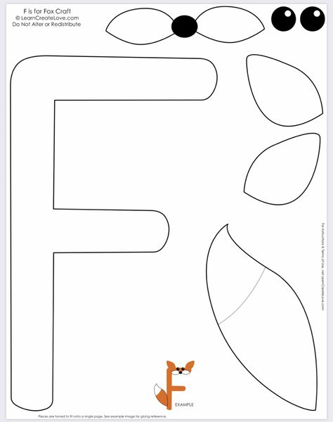 Letter F Fox Craft, F Is For Fox Preschool, F Is For Fox Craft, Letter F Ideas For Preschool, Letter F Projects For Preschool, Letter Ff Crafts For Preschool, F Letter Craft Preschool, Preschool Letter F Activities, Letter F Activities For Toddlers