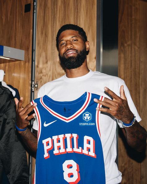 Philadelphia 76ers | he’s here and he’s perfect. ✨ | Instagram Nba Funny, Basketball Background, Basketball Photos, All Nba Teams, Basketball Wallpaper, Nba Pictures, Paul George, Philadelphia 76ers, San Diego Padres