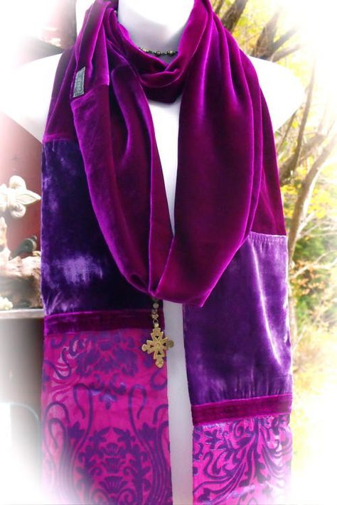 Handmade Wool Scarf, Diy Shawl, Violet Vintage, Hair Snood, Patchwork Scarf, Hijab Style Tutorial, Velvet Scarf, Fabric Scarf, Scarf Women Fashion