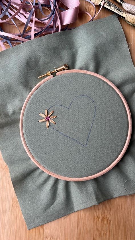 Jenny Billingham ~ Embroidery Hoop Art on Reels | Brent Bourgeois · Heartstrings Jenny Billingham, Heart Strings, Embroidery Hoop Art, Ribbon Flowers, Ribbon Embroidery, Hoop Art, Have You Tried, Embroidery Hoop, Embroidery Art