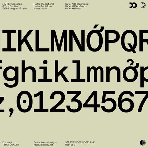 The Haffer Collection now offers new Mono and SemiMono families, plus expanded language support, including Cyrillic, Greek, and Vietnamese. #displaay #typeface #haffer #type #best #font #typography #typographic #graphic #design #graphicdesign #new #sans #mono #variable Vietnamese Font, Tibor Kalman, Digital Font, Font Typography, I Love Me, Font Design, Love Me, Editorial, Typography