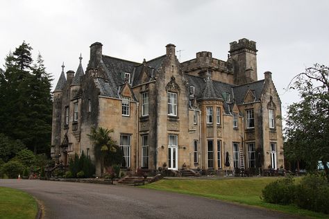 Stonefield Castle hotel, Tarbert (also known as Barmore House). A Scottish baronial manor house near the village of Stonefield, north of Tarbert. Built in 1837 and designed by architects William Henry Playfair and William Notman. Chateau Hotel, Castle Mansion, Castles In Scotland, Scotland Castles, William Henry, Castle Hotel, Scottish Castles, Castle House, England And Scotland