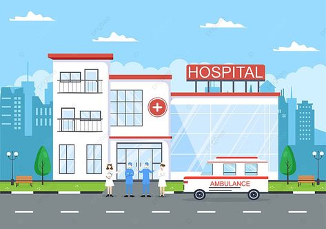 Healthcare Background, Hospital Cartoon, Background Hospital, Hospital Building, Medical Missions, Old Hospital, City Hospital, Medical Specialties, Care Hospital