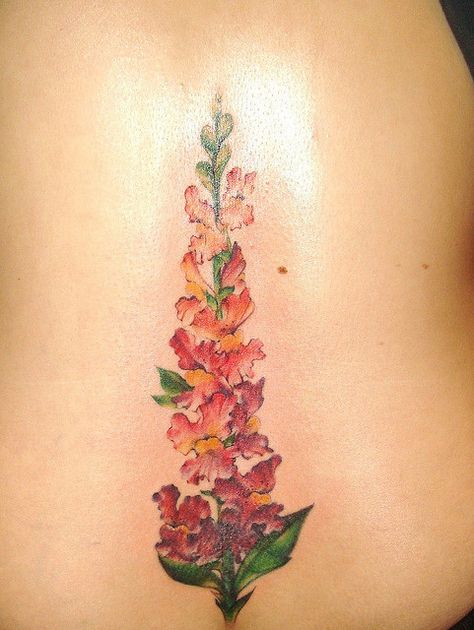 Snap Dragon Tattoo, Tj Tattoo, Snapdragon Tattoo, Hanna Tattoo, Tat Inspiration, Snap Dragon, Snapdragon Flowers, Bestie Tattoo, Bouquet Tattoo