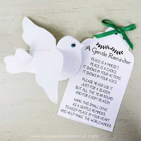 Peace Dove Craft Foam ornament & Poem Peace Dove Craft, Dove Craft, Paper Dove, Peace Crafts, Advent Crafts, Dove Ornaments, Sunday School Crafts For Kids, Craft Foam, Church Crafts