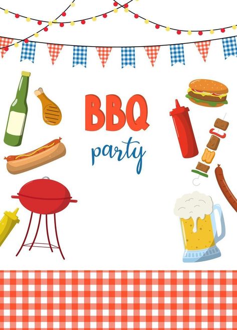 Birthday Grill Party, Grill Illustration, Summer Bbq Invitations, Bbq Poster, Bbq Party Invitations, Fun Invitation, Grill Party, Bbq Invitation, Husband Birthday Card