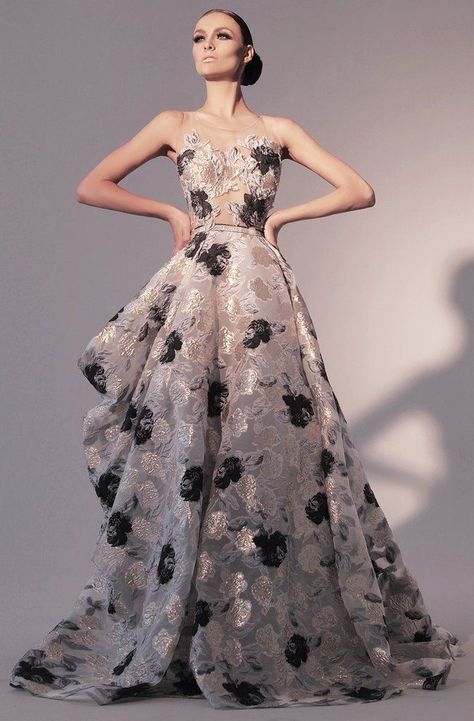 Nicole Bakti, Floral Print Gowns, Printed Gowns, Unique Prom Dresses, Perfect Prom Dress, Floral Print Fabric, A Line Gown, Pageant Dresses, Gorgeous Gowns