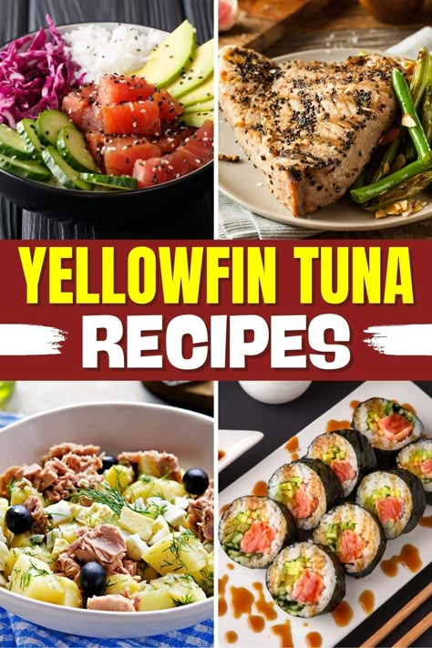 Yellow Fish Tuna Recipe, Seared Yellowfin Tuna Recipe, Yellowfin Tuna Poke Bowl, Fresh Caught Tuna Recipes, Bluefin Tuna Recipes, Yellow Tuna Recipe, Yellowfin Tuna Recipes, Yellow Tuna Steak Recipes, Tuna Medallions Recipes