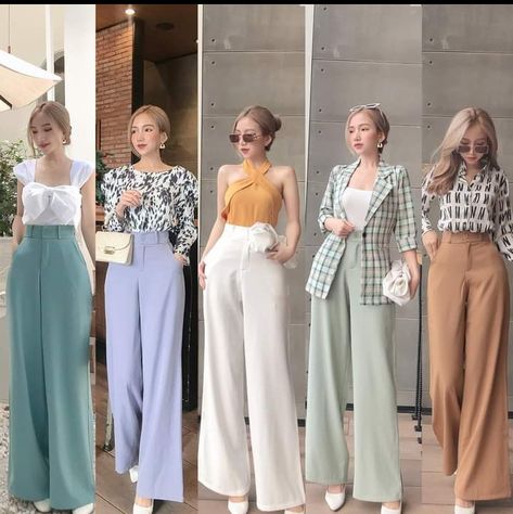 Thrifted Pants, Women Active Wear, Wardrobe Essentials For Women, Smart Casual Women Outfits, Ladies Blouses, Thrifted Items, Live Selling, Casual College Outfits, Outfits Woman