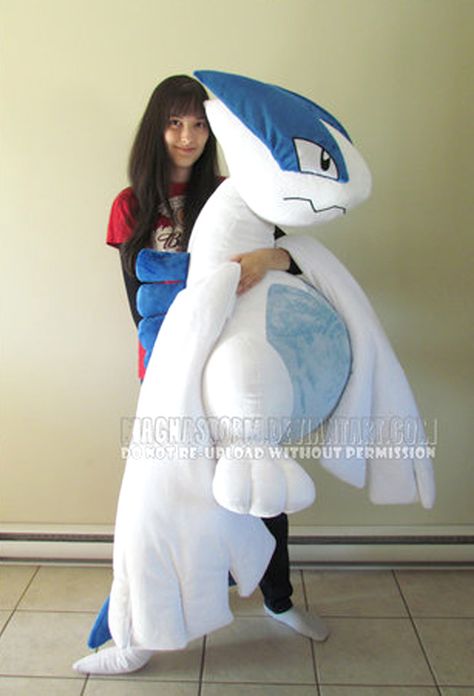 Giant Lugia Plush! #pokemon #lugia #nintendo #anime #plush #plushies Lugia Pokemon, Plush Pokemon, Pokemon Stuffed Animals, Pokemon Lugia, Pokemon Room, Pokemon Dolls, Pokemon Diy, Pokemon Craft, Poke Ball