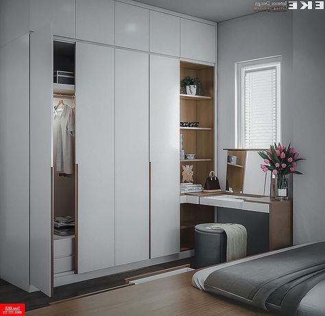 Bedroom Wardrobe Design, Desk Bedroom, Bedroom Cupboard Designs, Wardrobe Interior Design, Creative Bedroom, Bedroom Closet Design, Wardrobe Design Bedroom, Bedroom Master, Wardrobe Cabinets