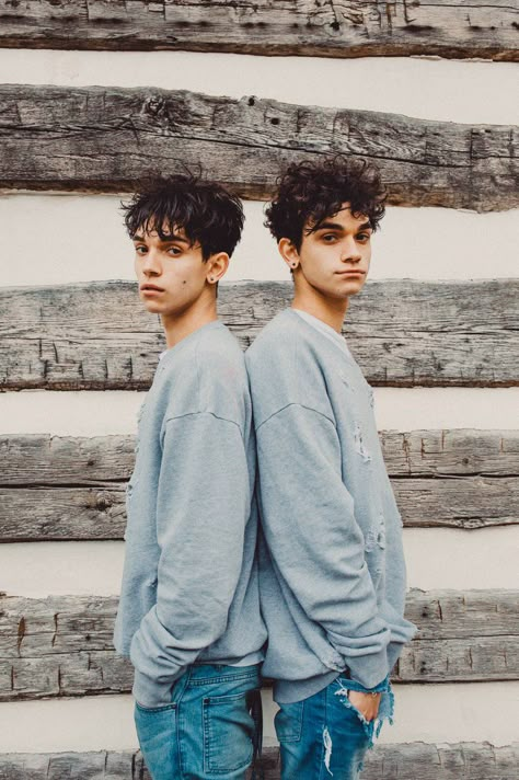 Brother Photography Poses, Brother Photography, Brother Poses, Lucas And Marcus Dobre, The Dobre Twins, Marcus And Lucas, Sibling Photography Poses, Lucas Dobre, Lucas And Marcus