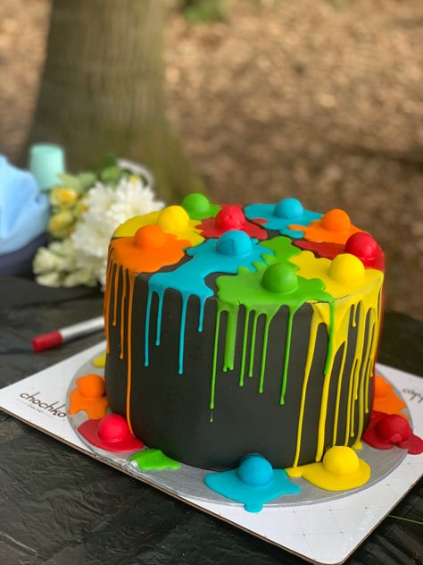 Gellyball Birthday Cake, Birthday Cake 11 Boy, Paintball Cakes For Boys, Boys 13th Birthday Cake, Birthday Cake For 10 Year Boy, Paintball Party Ideas, Paintball Birthday Cake, 10th Birthday Cakes For Boys, Boys Bday Cakes