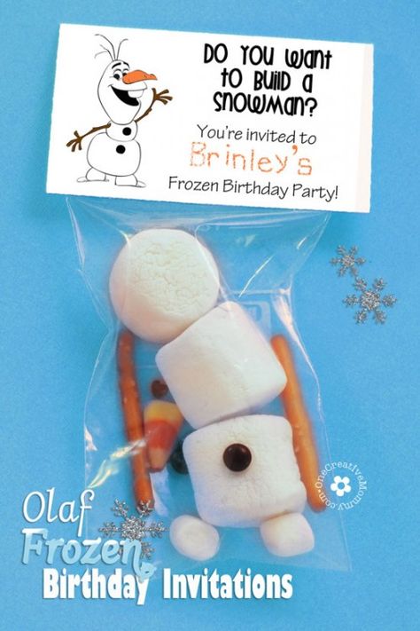 Olaf Frozen Party Invitations -- Do you want to build a snowman? {Free Printable from OneCreativeMommy.com} Frozen Party Invitations, Olaf Party, Olaf Birthday, 4de Verjaardag, Frozen Bday Party, Frozen Invitations, Snowman Party, Frozen Birthday Invitations, Tema Disney