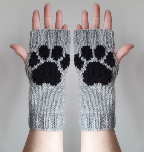 Animal Charity, Paw Gloves, Slouch Beanie Hats, Slouch Beanie, Fingerless Gloves Knitted, Crochet Gloves, Wrist Warmers, Crochet Edging, Crocheted Item