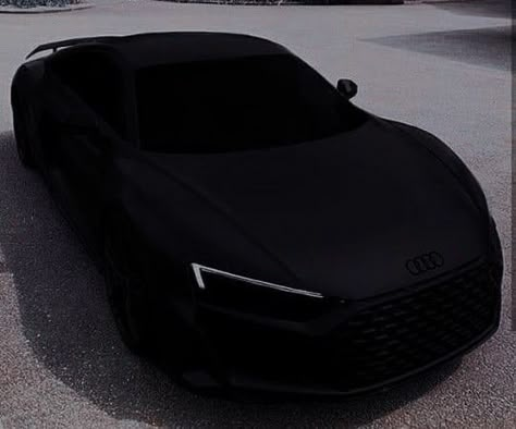 Audi R8 Matte Black, Matte Black Cars, Black Audi, Black Cars, مرسيدس بنز, Motorcycle Aesthetic, Street Racing Cars, Classy Cars, Fancy Cars