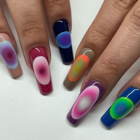 @nailedbytav on Instagram: “@jamesturell #nailart #lanails #lanailtech” Aura Nails, Airbrush Nails, Summery Nails, Dope Nail Designs, Exotic Nails, Nail Sets, Pearl Nails, Get Nails, April 4